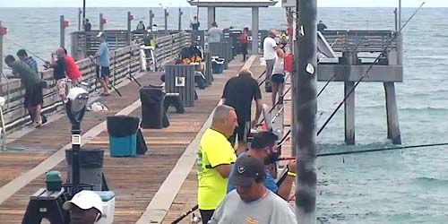Pescadores en el muelle de Dania Beach webcam - Miami