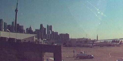 CN Tower from Billy Bishop Airport webcam - Toronto