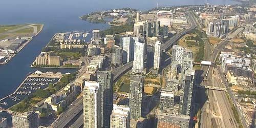 Airport, Lake Ontario, aerial view - live webcam, Ontario Toronto