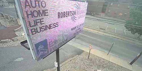 Banner publicitario cerca de la calzada. -  Webcam , Pennsylvania Allentown
