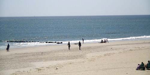 Plages de sable sur la côte -  Webсam , New Jersey Atlantic City