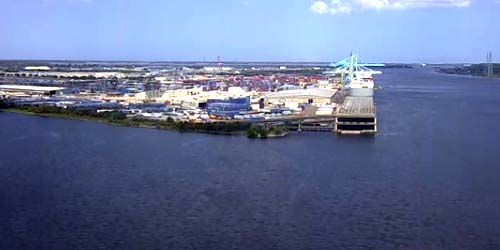 Île Blount, terminal portuaire de Jax -  Webсam , Florida Jacksonville