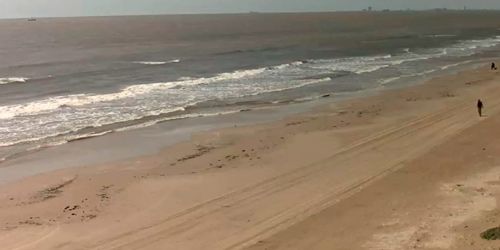 Beaches on the coast of the Bolivar Peninsula - live webcam, Texas Houston