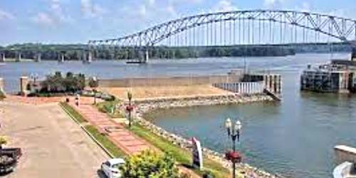 Pont Julien Dubuque sur le fleuve Mississippi -  Webсam , l'Iowa Dubuque