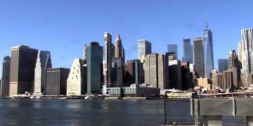 Vue de Manhattan avec Brooklyn Bridge Park -  Webсam , New York New York