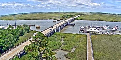 Bull River bridge - live webcam, Georgia Savannah