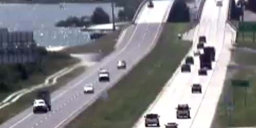 Road with bridges to Port Canaveral - Live Webcam, Florida Orlando