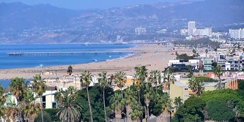 Panoramic view of the coastline - live webcam, California Los Angeles