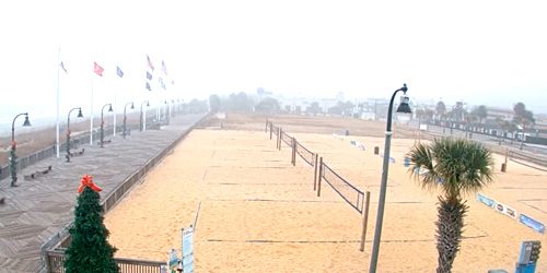 Volleyball court near the pedestrian embankment - live webcam, South Carolina Myrtle Beach