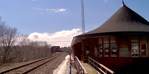 Rail Depot - live webcam, Maine Greenville