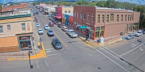 Downtown, shops, restaurants, traffic - live webcam, New Mexico Silver City