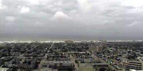 Panorama de l'île Galveston d'en haut -  Webсam , Texas Houston