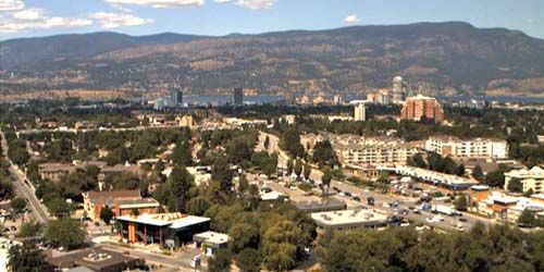 City view from height - live webcam, British Columbia Kelowna