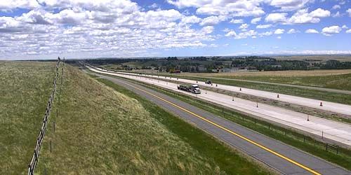 Highway at the entrance to the city - live webcam, Wyoming Cheyenne