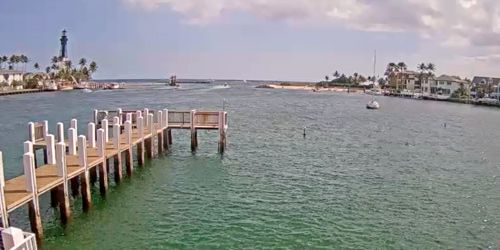 Wharf at Hillsboro Inlet - live webcam, Florida Pompano Beach