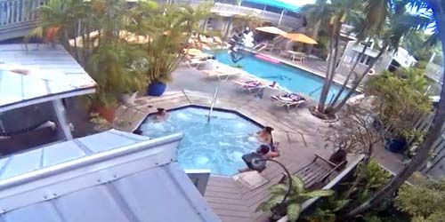 Bañera de hidromasaje - Eden House - Key West Hotel -  Webcam , Florida Key West
