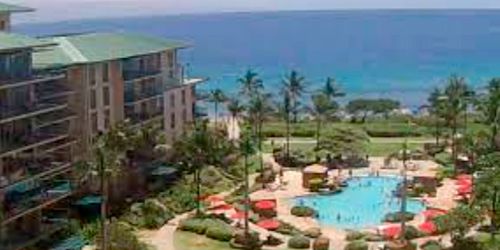 Hotel on the coast of Kaanapali - live webcam, Hawaii Kahului