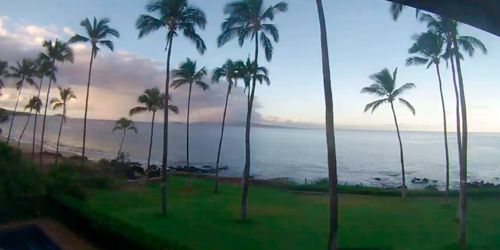 Plage de Kihei sur la côte de la baie de Maalaea -  Webсam , Hawaii Kahului