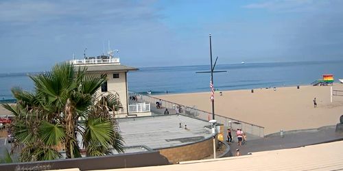 Salvavidas de la sección sur en el muelle de Hermosa Beach -  Webcam , California Los Ángeles