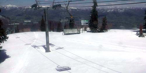 Ski lifts at Snowbasin Resort - live webcam, Utah Ogden