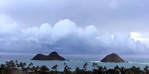 Na Mokulua Islands - live webcam, Hawaii Honolulu