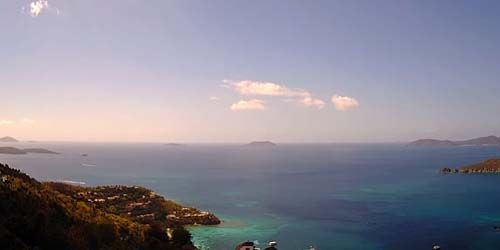 Vista del mar Caribe desde la isla Saint John -  Webcam , Territorios organizados no incorporados Islas vírgenes americanas
