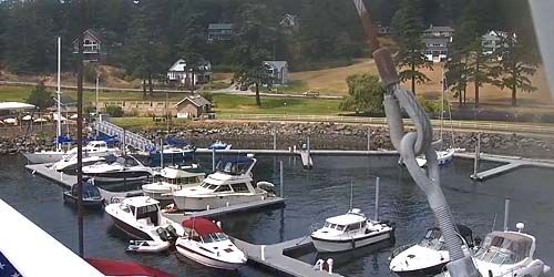 Panorama of Orcas Island and East Sound Bay - live webcam, Washington Seattle