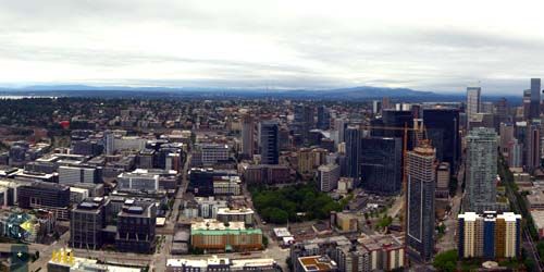Panorama de la torre Space Needle -  Webcam , Washington Seattle