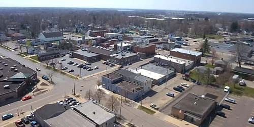 Panorama from the height of the village of Vicksburg - live webcam, Michigan Kalamazoo