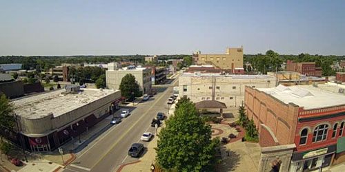 Panorama from a height in the city center - live webcam, Illinois Danville