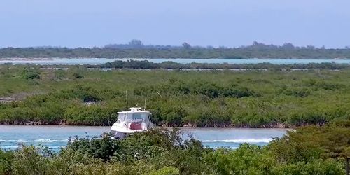 Panorama of islands, water channels and jungle - live webcam, New Providence Nassau