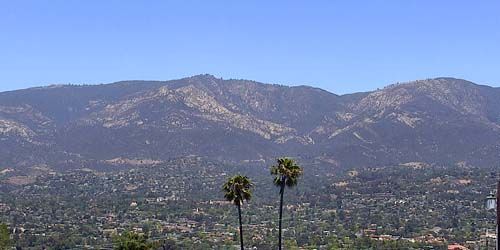 Panorama desde arriba, vista a la montaña -  Webcam , California Santa Barbara
