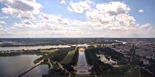 Lincoln Memorial Reflecting Pool, West Potomac Park - live webcam, District of Columbia Washington