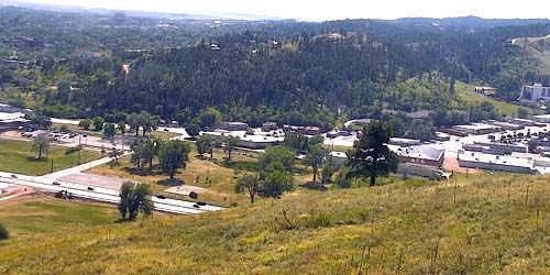 View from M Hill Park to Dinosaur Park - live webcam, South Dakota Rapid City