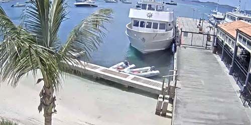 Ferry pier in Galge Bay - live webcam, Virgin Islands Cruz Bay