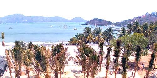 Plage principale, vue sur la baie -  Webсam , Guerrero Zihuatanejo