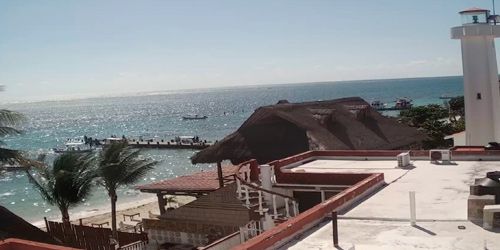 Beaches on the coast of Puerto Morelos - live webcam, Quintana Roo Cancun