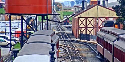Cruce ferroviario Strasburg y Paradise -  Webcam , Pennsylvania Lancaster