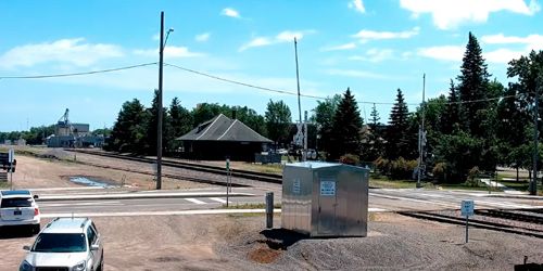 Northern Railway in the suburbs of Wadena - live webcam, Minnesota Perham