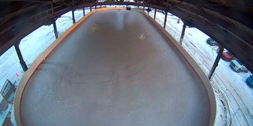 Ice rink on Huron Street - live webcam, Michigan South Haven