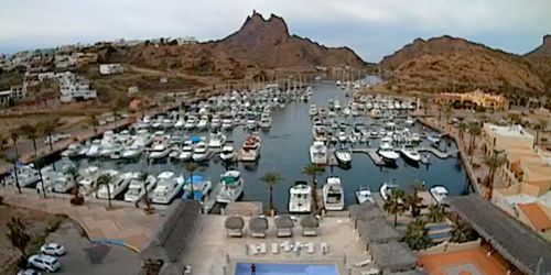 Bay with boats and yachts in San Carlos - live webcam, Sonora Heroic Guaymas