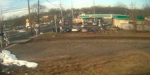 Railroad crossing on CP10 CSX River Line - Live Webcam, New Jersey Newark