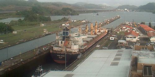 Ships in the Panama Canal - live webcam, Panama Panama