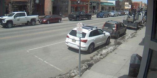 Shops and cafes on the main street - Live Webcam, Montana Red Lodge