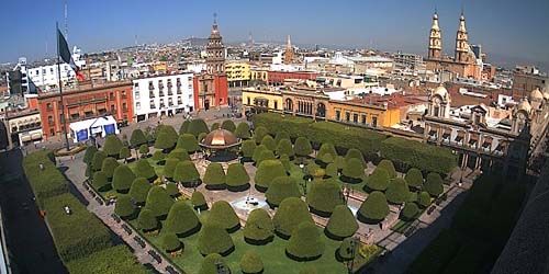 central square - live webcam, Guanajuato Leon