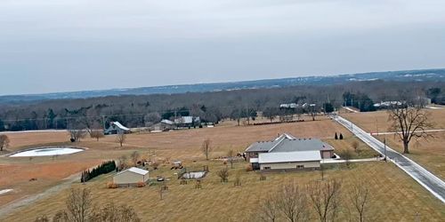 Panorama of farm fields from the water tower - live webcam, Missouri Springfield