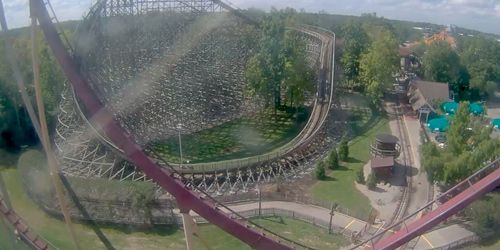 View from the ride tower at Kings Island Park - live webcam, Ohio Cincinnati
