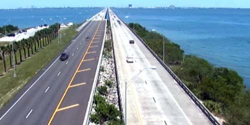 Puente US-92 sobre la vieja bahía de Tampa -  Webcam , Florida Tampa