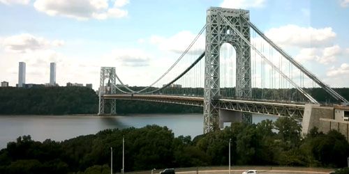 George Washington Bridge from Fort Washington Park - live webcam, New York New York
