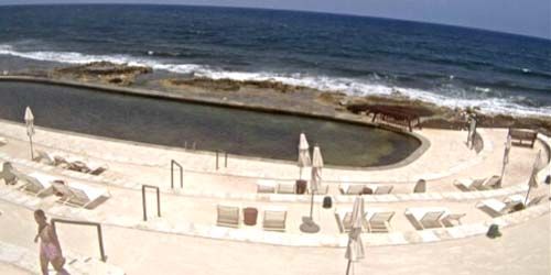 Beach with pool at TRS Yucatan hotel - live webcam, Quintana Roo Playa del Carmen
